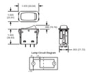 NTE 54-150 SPST ON-OFF, Waterproof Rocker Switch 20A@12V DC ~ Amber/Green