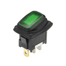 Switch SPST on off 16A 125V Waterprf Green 54-203W