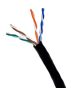 Wavenet 6E04URSPLSBK, BLACK CAT 6 550MHz Splineless UTP CMR Cable ~ 1,000 Foot