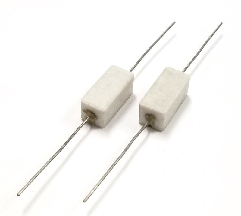 Lot of 2, 0.39 Ohm 5 Watt Wirewound Ceramic Power Resistors 5W (5WD39)