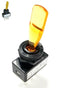 SPST ON-OFF AMBER Glow Paddle Toggle Switch 15A @ 12V DC