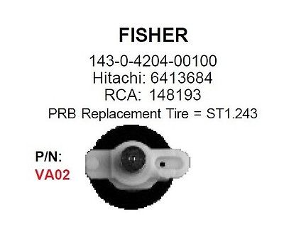 PRB VA02 VCR Idler For Fisher: 143-0-4204-00100 Hitachi: 6413684 RCA: 148193 - MarVac Electronics