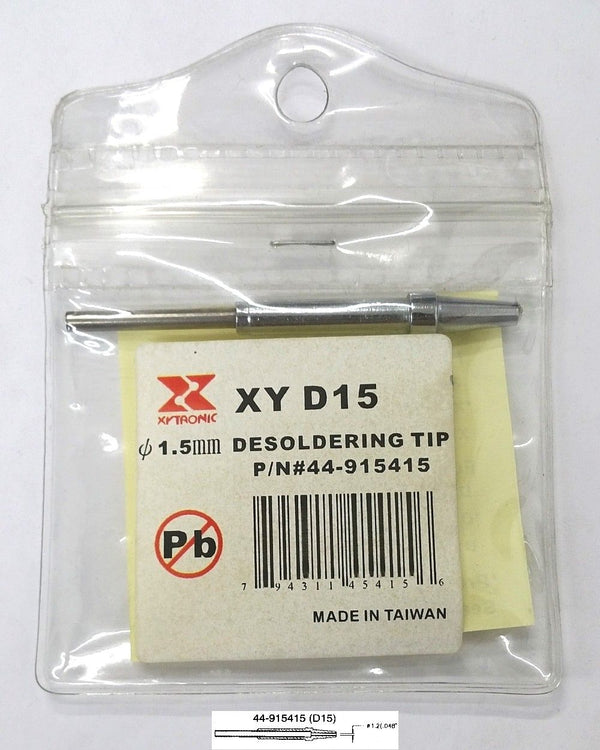 Xytronic 44-915415 1.5mm Conical Desoldering Tip ~ D15 415 - MarVac Electronics