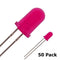 Hobby 50 Pack of 5mm Pink Diffused LEDs ~ 2V @ 20mA