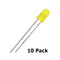 Hobby 10 Pack of 5mm Yellow Diffused LEDs ~ 2V @ 20mA