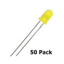 Hobby 50 Pack of 5mm Yellow Diffused LEDs ~ 2V @ 20mA