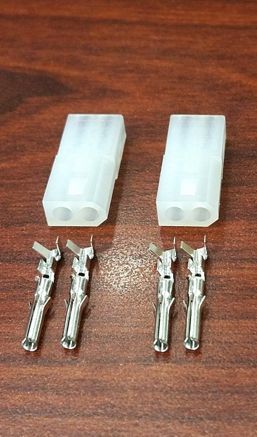 Philmore 61-242, 1 Pair of 2 Pin 0.093" Female Molex Connectors w/4 Female Pins