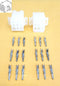 Philmore 61-329, 1 Pair of 9 Circuit Panel Mount 0.093" Male Pin 3191 Connectors