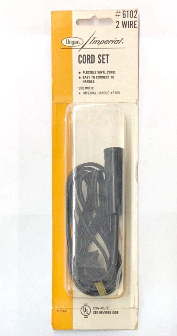 Ungar Imperial # 6102, Black 2 Wire Cord Set