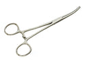 6-1/4" Stainless Steel, Self Locking Curved Forceps