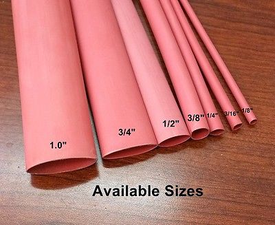 4' CYG CD-DWT3X 1/2" RED 3:1 Adhesive Lined Waterproof Heat Shrink 4 Foot Length - MarVac Electronics