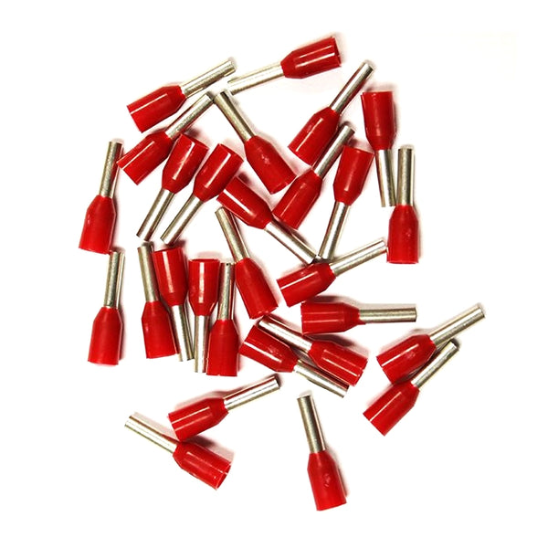 Eclipse # 701-099-100, Insulated Red Ferrules 1.0mm (18AWG) x 14mm ~ 100 Pieces