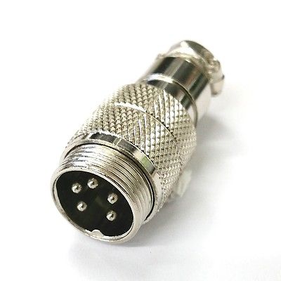 5 Pin Male In-Line CB Mic or Ham Radio Microphone Connector - MarVac Electronics