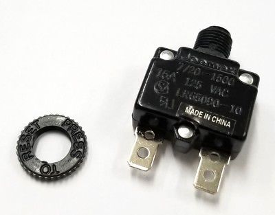 15 Amp Miniature Pushbutton Circuit Breaker ~ Joemex PE7715 15A