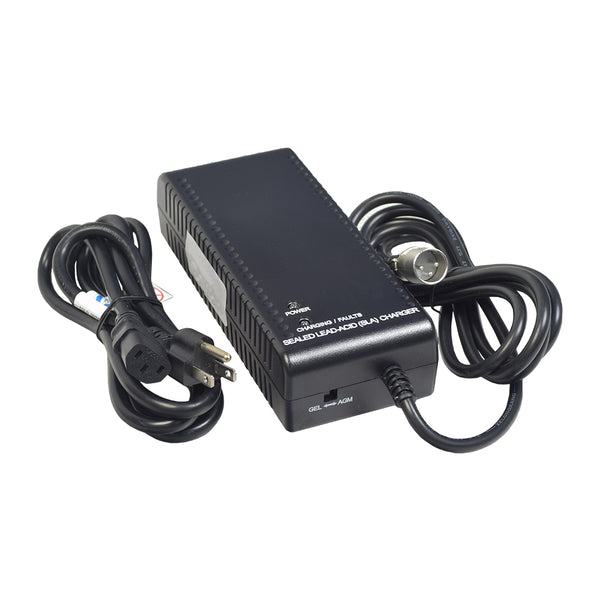 UPG # 71698, 24V, 5000mA (5A) 3 Stage Automatic Charger/Maintainer ~ XLR Male