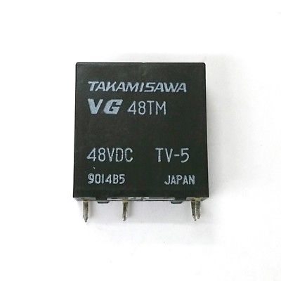 Takamisawa VG-48TM, TV-5 SPST-NO 48V DC Relay 5A @ 120V AC & 24V DC