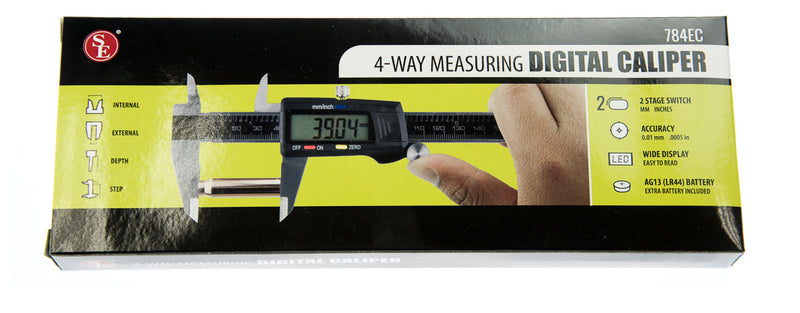 6" LCD Digital Caliper with Case ~ Measures Standard & Metric