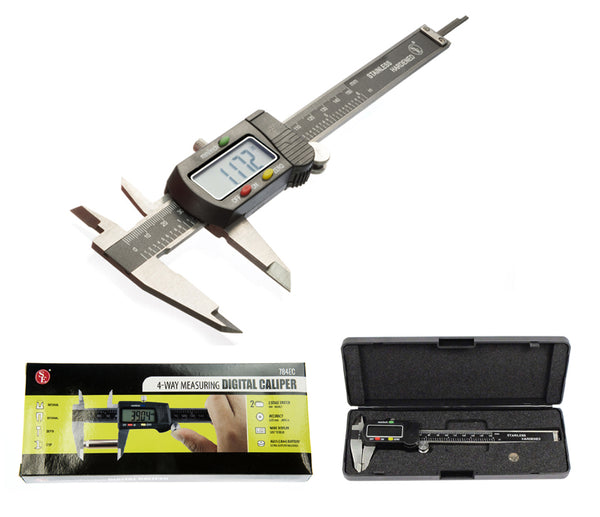 6" LCD Digital Caliper with Case ~ Measures Standard & Metric