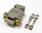 DB 9 Pin Female D-Sub Cable Mount Connector with Plastic Cover & Hardware DB9