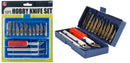 16 Piece Hobby Knife Set W/Aluminum Collet Chucks and Plastic Storage Box