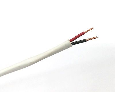 25' White Belden 5500UE 2 Conductor 22 Gauge Unshielded CMR Riser Cable 2C 22AWG - MarVac Electronics