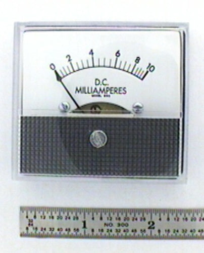 Shurite 8303Z, 0-10mA DC Analog Meter 2.5" x 2.3" Panel Face, 2" Round Body