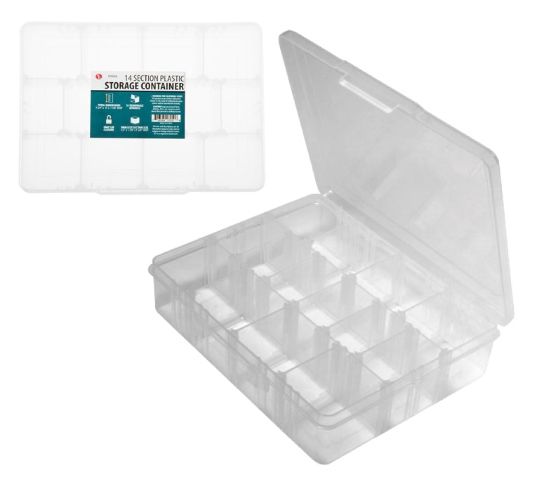 14 Section Plastic Storage Container (7-3/4" x 6" x 1-7/8")
