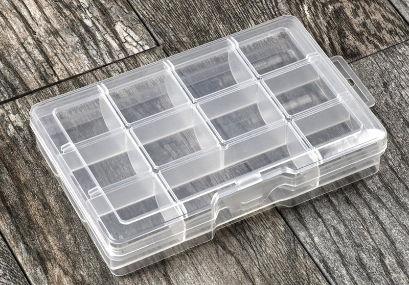 11 Compartment Plastic Storage Box With Lock (7-1/2" x 4-7/8" x 1-1/4")