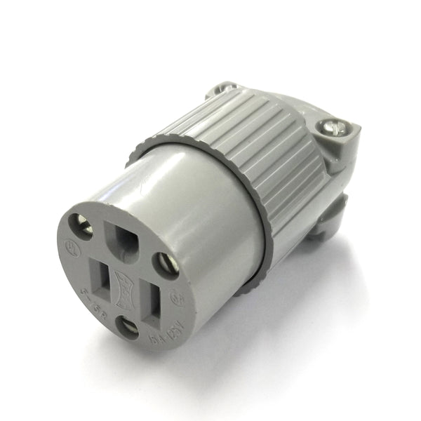 Eagle 5-15R 2 Pole 3 Wire, Grey Commerial Inline Female Receptacle ~ 15A 125V