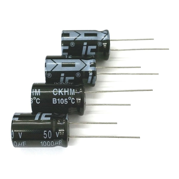 Lot of 4 1,000uF 50V DC 105C Radial Capacitors ~ 16mm x 25mm - MarVac Electronics