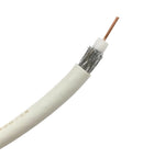 25' Belden 9116W, 75 Ohm RG6 100% Braid & Foil Shield Coax Cable WHITE