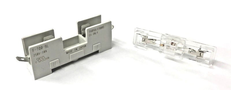 Sato Parts F-700-BL 3AG Fuse Holder, Din Rail or Surface Mount w/Indicator