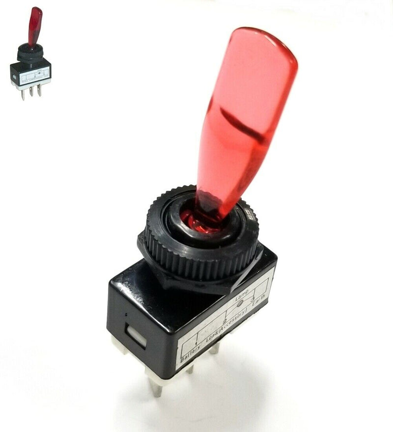 SPST ON-OFF RED Glow Paddle Toggle Switch 15A @ 12V DC #133268 – MarVac ...