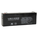 UPG UB1222 F1, 12V @ 2.2AH Sealed Lead Acid (SLA) Battery w/ 0.187" Terminals