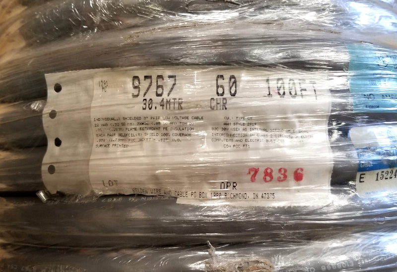100' Belden 9767 37 Pair 22AWG Individually Shielded Paired Cable 100FT Roll