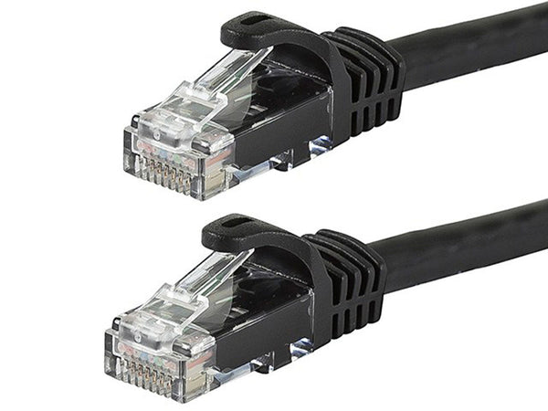 3 Foot BLACK CAT6 Ethernet Patch Cable with Snagless Flexboot Ends MV9797