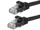 25 Foot BLACK CAT6 Ethernet Patch Cable with Snagless Flexboot Ends MV9801