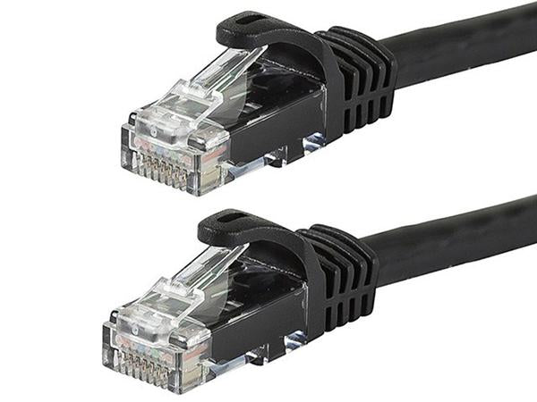 50 Foot Black CAT6 Ethernet Patch Cable with Snagless Flexboot Ends 72-111-1BK