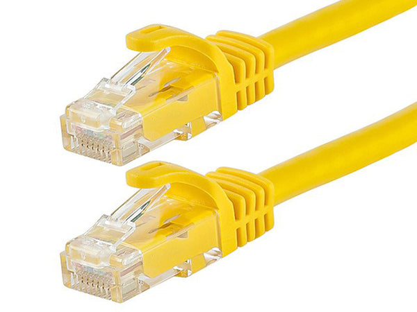 7 Foot YELLOW CAT6 Ethernet Patch Cable with Snagless Flexboot Ends MV9838
