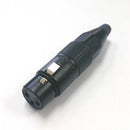 Alcatel Amphenol AC3FB, Solder Type, BLACK 3 Pin Female XLR Jack