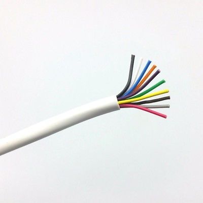 25' 10 Conductor 22 Gauge Unshielded Cable, CM Rated 25 Foot ~ 10C 22AWG U2210 - MarVac Electronics