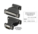 AD-D25M9M DB25 Male to DB9 Male Serial Port Adapter