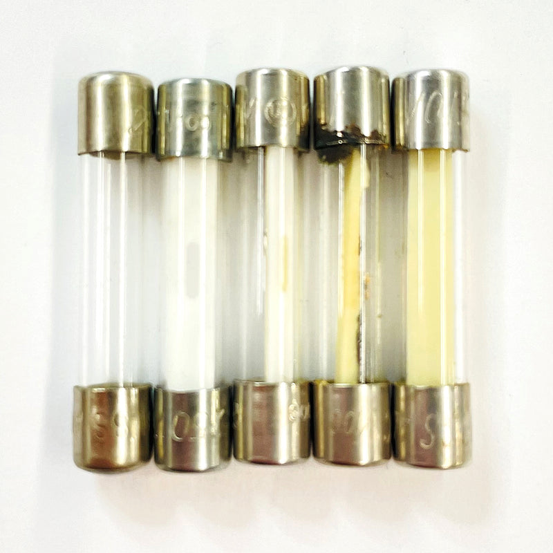 5 Pack of Buss AGC-1/500, 0.002A 250V Fast Acting (Fast Blow) Glass Body Fuses