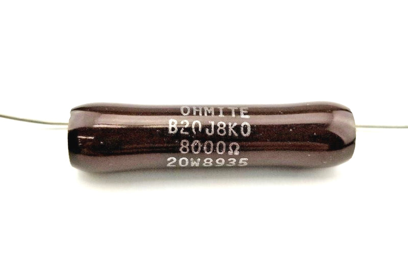 Ohmite Brown Devil B20J8K0, 8K Ohm 20 Watt Wirewound Power Resistor 20W