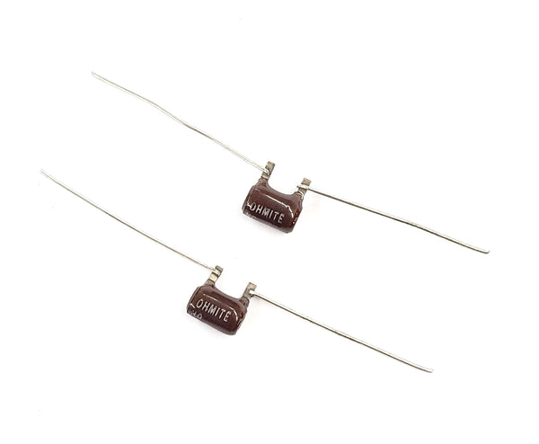 Lot of 2, Ohmite 2848 (B5J12R), 12 Ohm 5-1/4 Watt Wirewound Resistors 5.25W