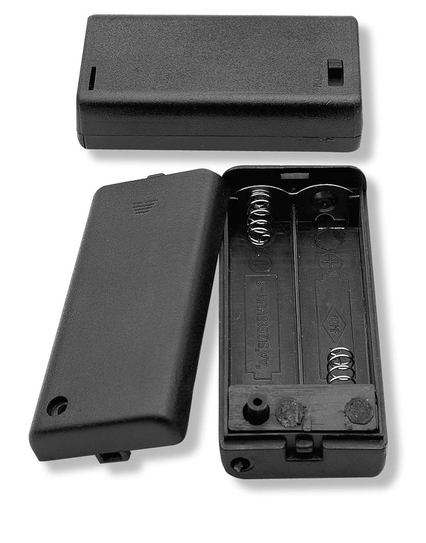 Philmore BH3211 Two (2) AA Cell (UM-3) Battery Holder w/ Cover, Switch & Leads