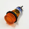 Sato Parts # BN-2-1-OR, 17mm Round Orange Flat Top Neon Indicator Light, 100V ~ 125V
