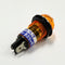 Sato Parts # BN-23-1-OR, 17mm Round Orange Jewel Lens Neon Indicator Light, 100V ~ 125V