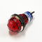 Sato Parts # BN-23-1-R, 17mm Round Red Jewel Lens Neon Indicator Light, 100V ~ 125V