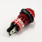 Sato Parts # BN-23-2-R, 17mm Round Red Jewel Lens Neon Indicator Light, 200V ~ 250V